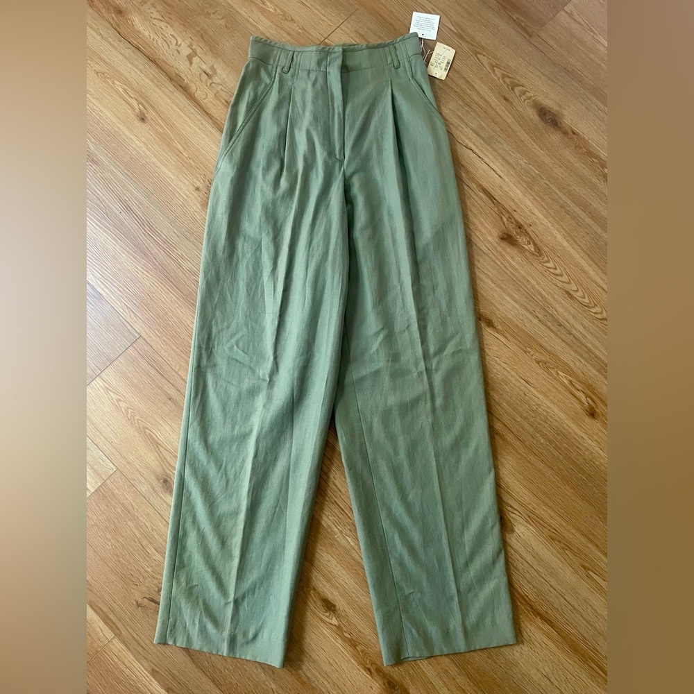NWT Vintage Liz Claiborne Collection silk cotton blend pants, size 4 (25” waist)